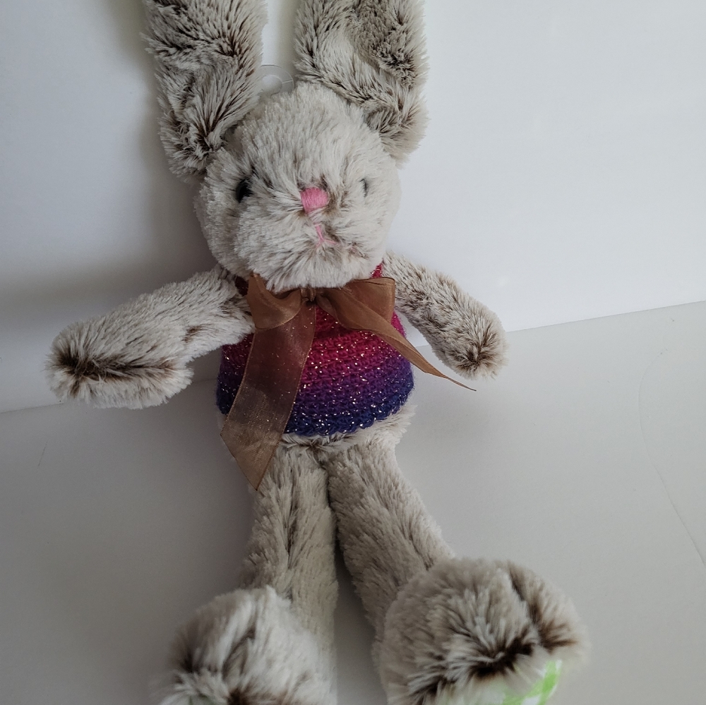 Plush Bunny With Homemade rochet Dress